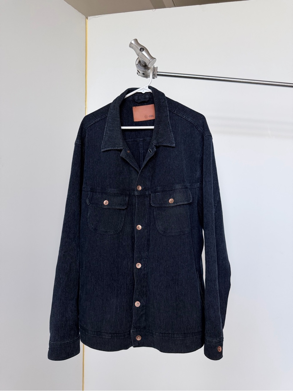 Men's Dark Indigo waffle Long Haul Jacket